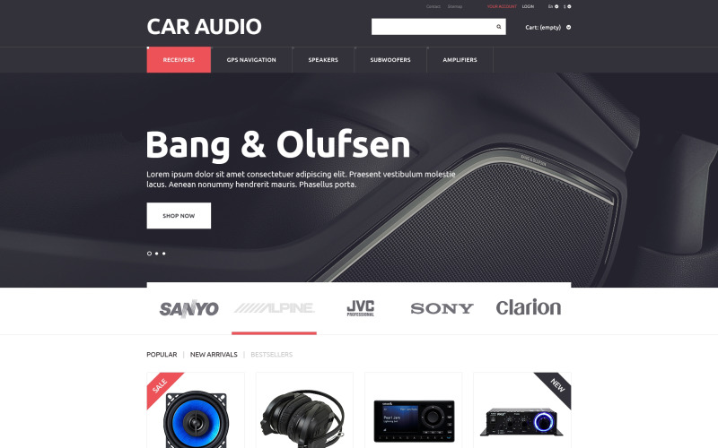 car audio video prestashop theme