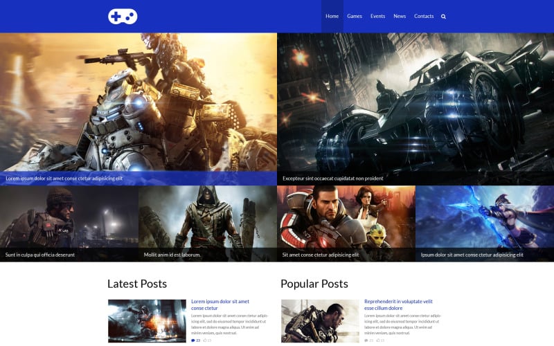 Game Portal Responsive Website Template