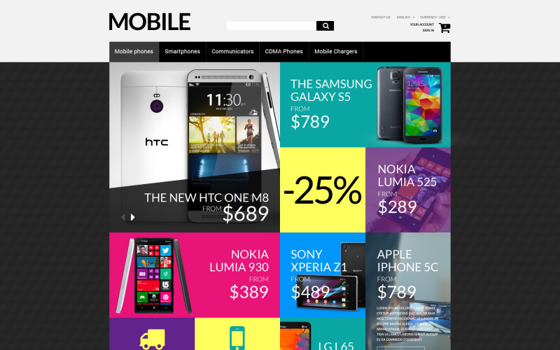 портативные устройства тема prestashop