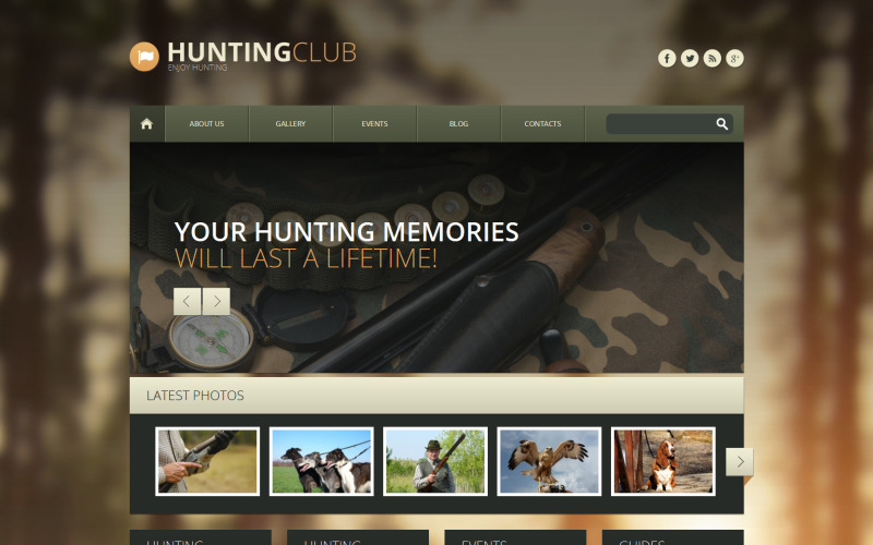 охотничья адаптивная тема wordpress
