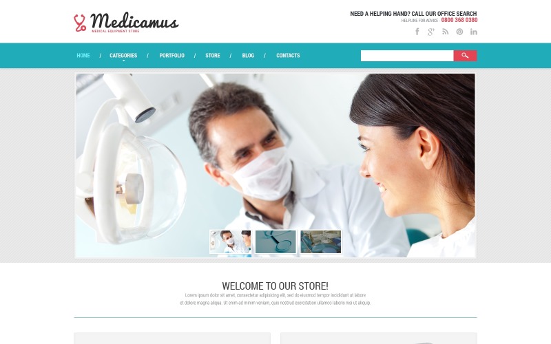 Medical Equipment PSD Template
