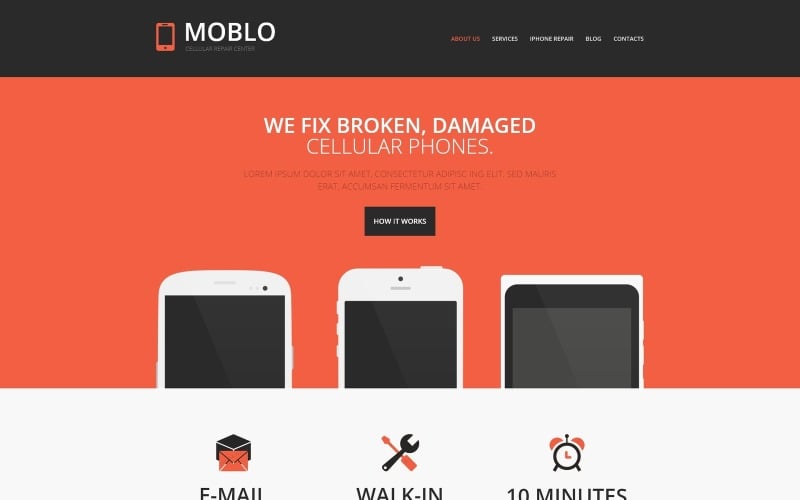Mobile Store Responsive Website Template
