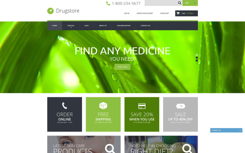 Motyw Shopify Apteka zdrowotna