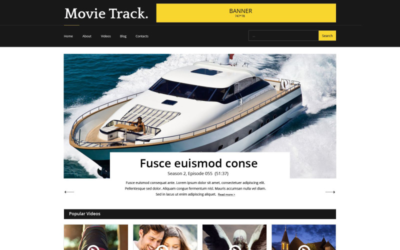 Šablona webových stránek Responsive Video Lab