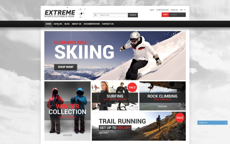Shopify-Thema für Extremsportausrüstung