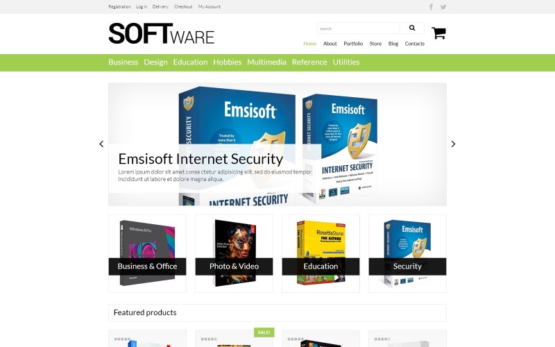 тема магазина программного обеспечения woocommerce