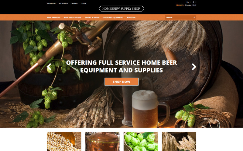 Tema Magento Pro Beer Brewing