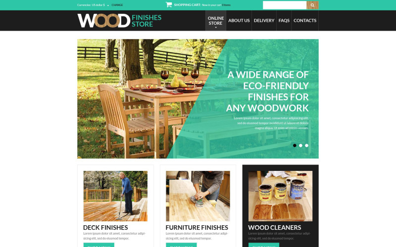 Wood Finishes Store VirtueMart Template