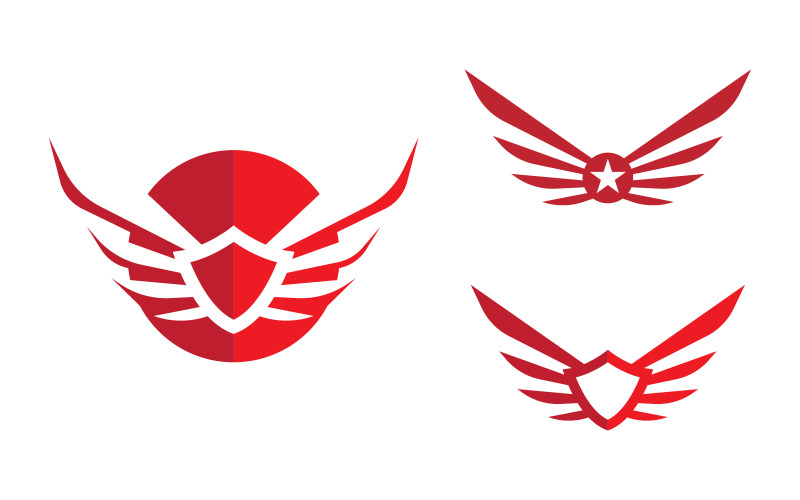 Icona ala di falco aquila Modello logo design v.30