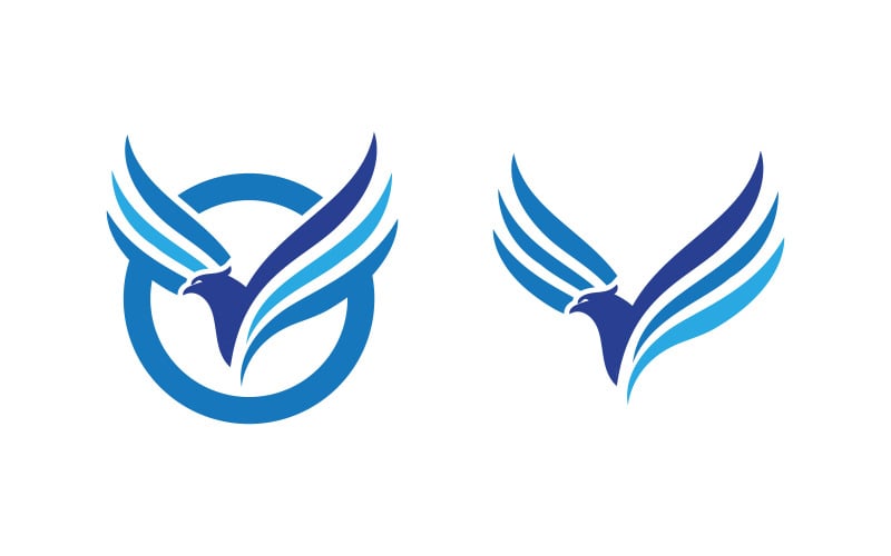 Ikona skrzydła orła jastrzębia Szablon logo projekt v.32