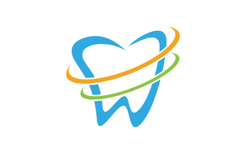 Modèle de conception vectorielle d'icône de logo de soins médicaux dentaires v.56