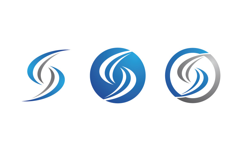 Modèle vectoriel de conception de logo de lettre S d'entreprise vv.24