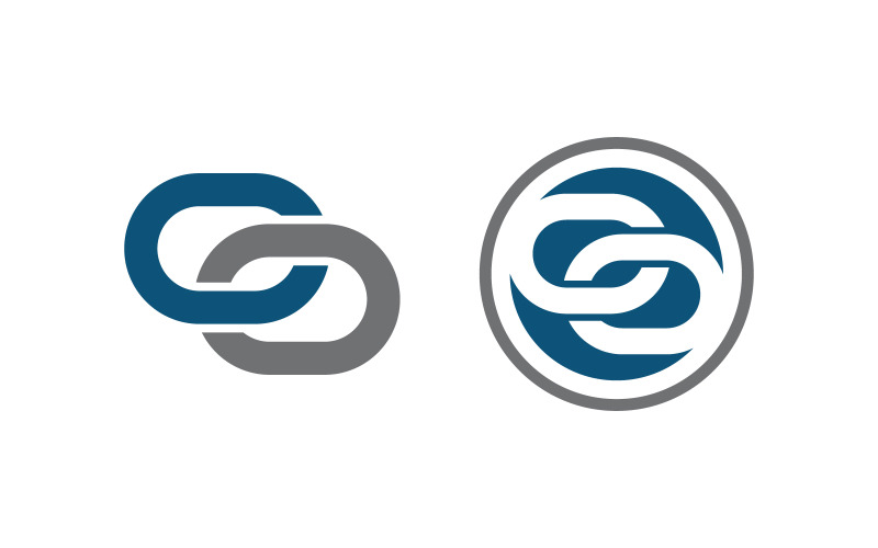 Kedjelänkad logotyp Business företagsillustration v.16