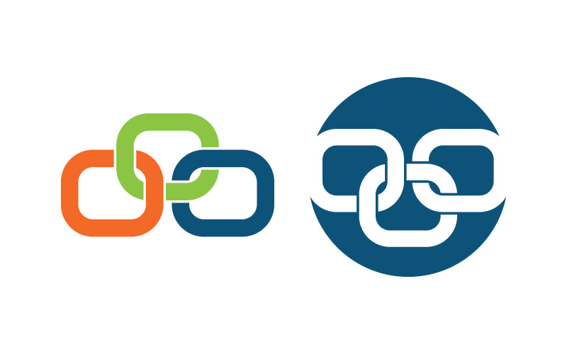 Logotipo de corrente vinculado Ilustração corporativa empresarial v.15