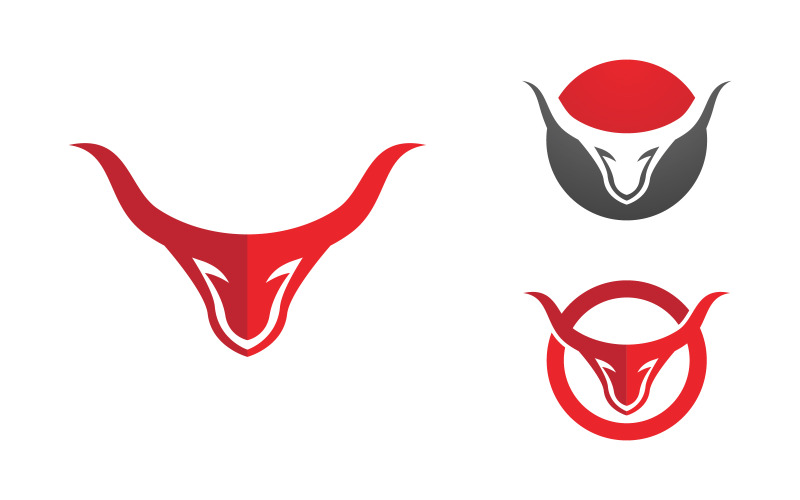 Taurus Horn logó sablon vektoros ikon illusztráció tervezés v.3