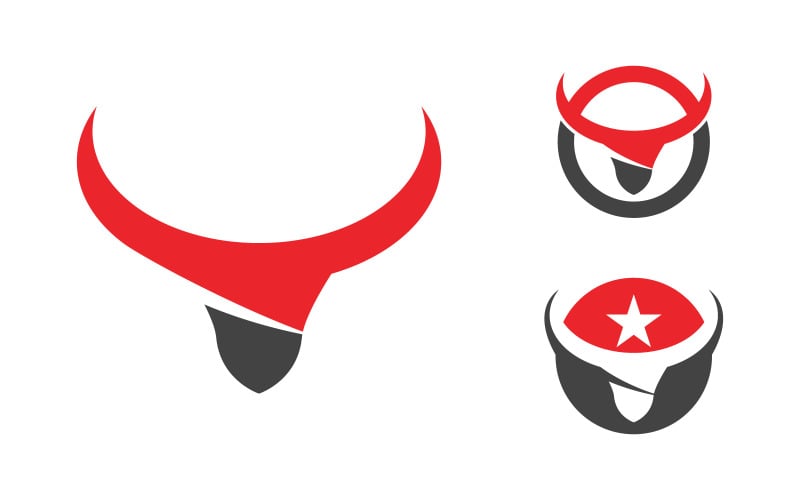 Taurus Horn Logo Template vector icon illustration design v.5