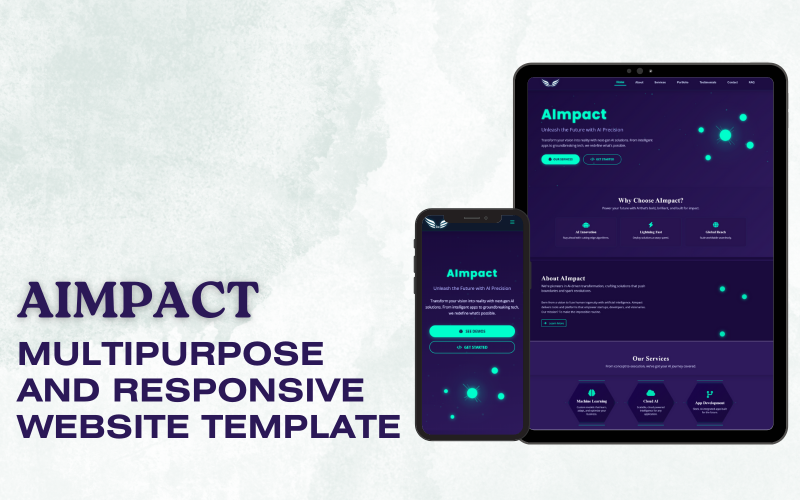 AImpact - Multifunctionele en responsieve websitesjabloon