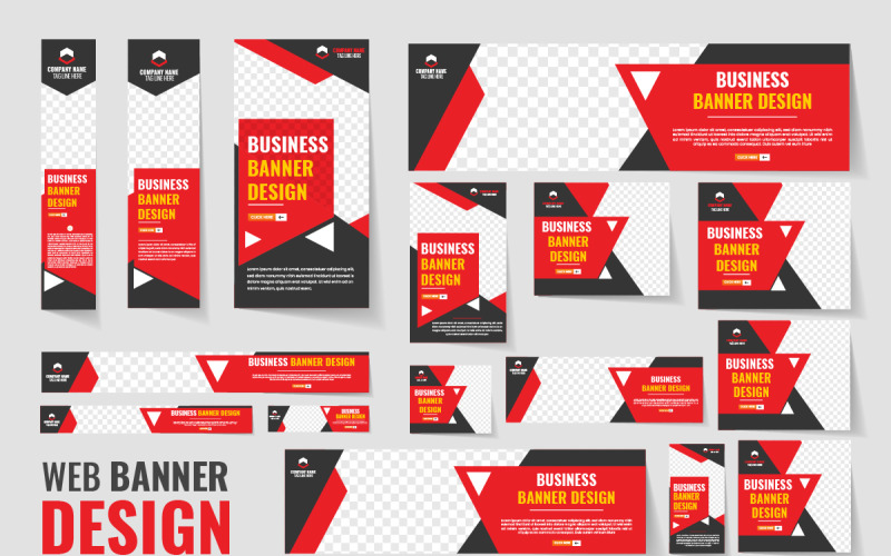 Business kurser webb banner set designmall