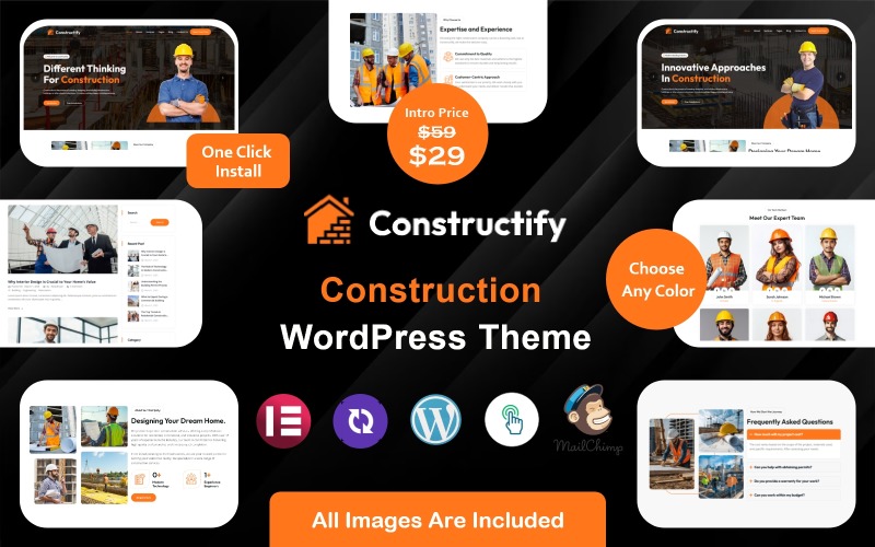 constructify - Arkitektur Konstruktion WordPress-tema