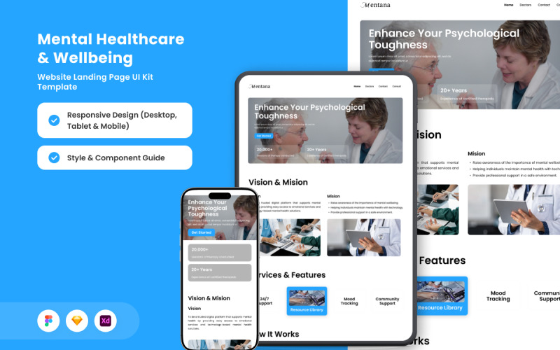 Mentana – Landingpage für psychische Gesundheit