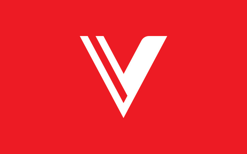 Modèle de logo d'entreprise avec lettre V, icône vectorielle V12