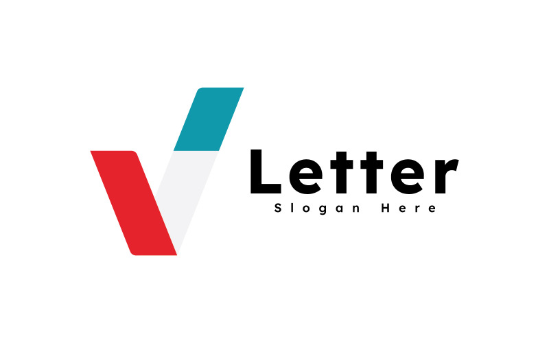 Шаблон логотипа V Letter Business Vector icon V2