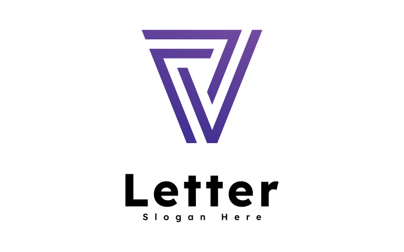 Шаблон логотипа V Letter Business Vector icon V3