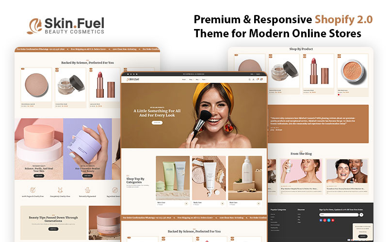 SkinFuel – téma Shopify, které povyšuje značky krásy a péče o pleť