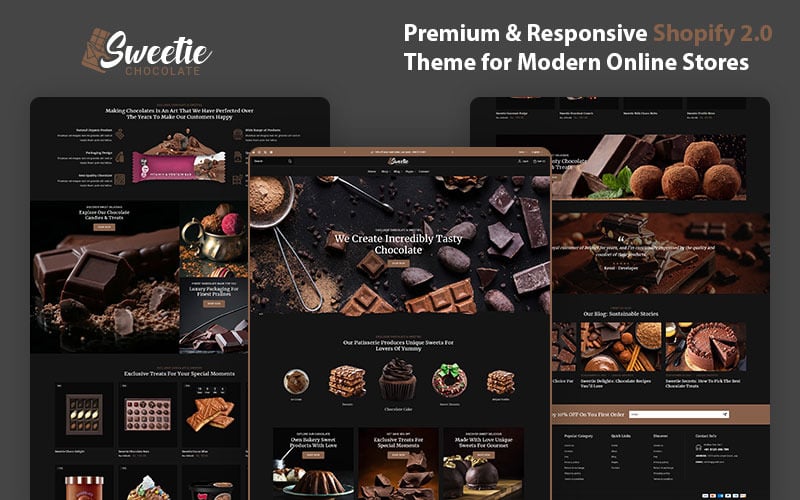 Sweetie — восхитительно оформленная тема Shopify для пекарен и магазинов десертов