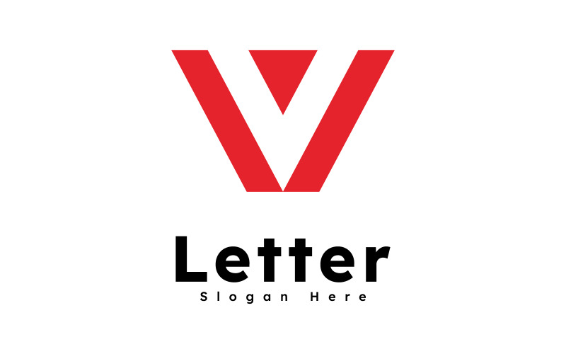 Szablon logo firmy z literą V Ikona wektorowa V0