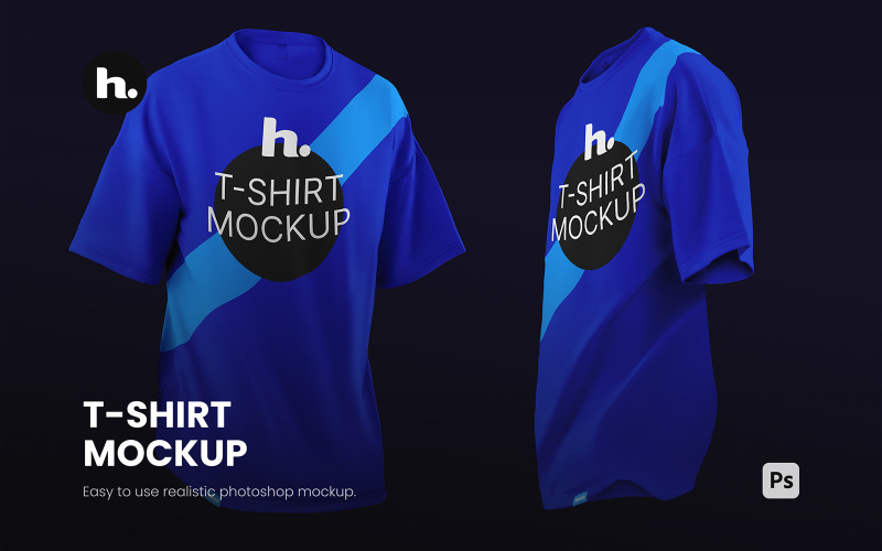 Mockup di magliette PSD - Due magliette realistiche sullo sfondo modificabile vol004