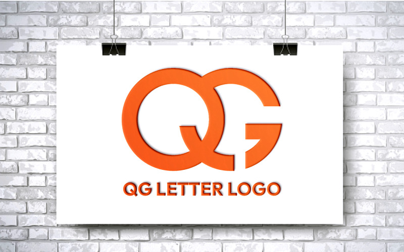 Modelo de conceito de design de logotipo de letra QG