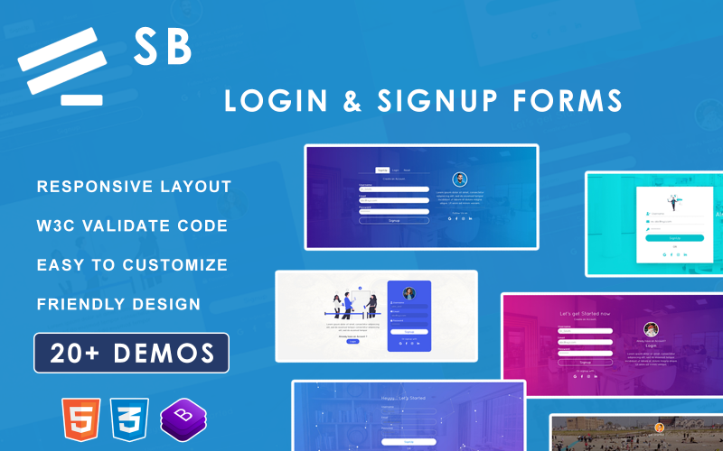 SB - Formularze logowania i formularze rejestracji
