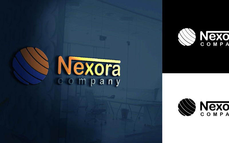 Техно-логотип Nexora Шаблон X