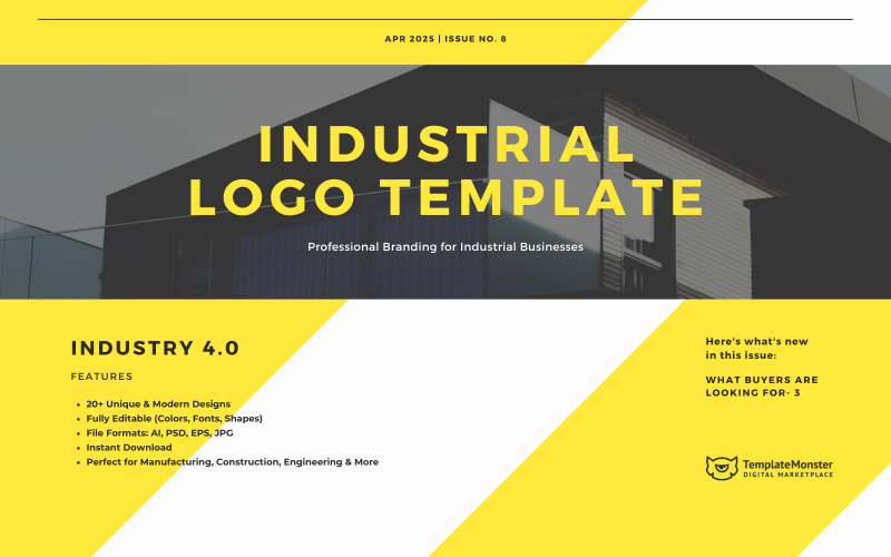 Industrieel logo-sjabloonpakket