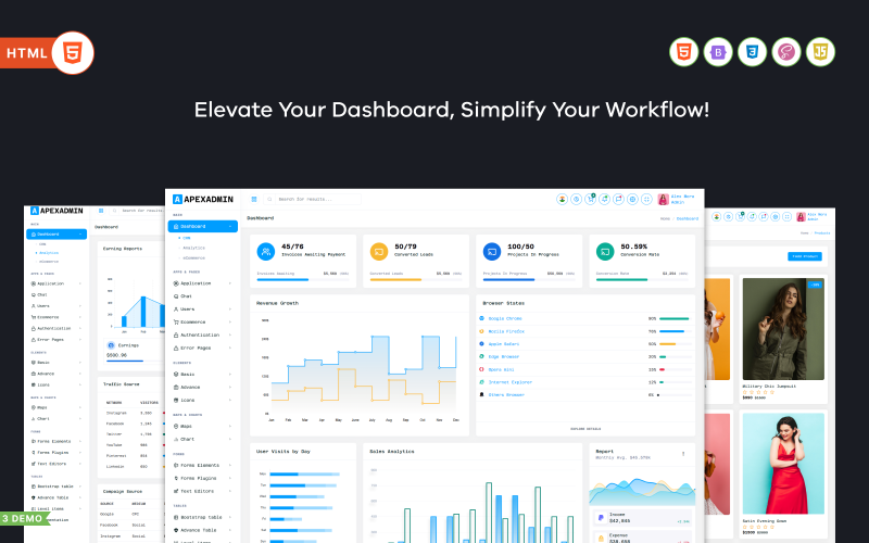 Apexadmin – Bootstrap 5 Admin Dashboard Mall