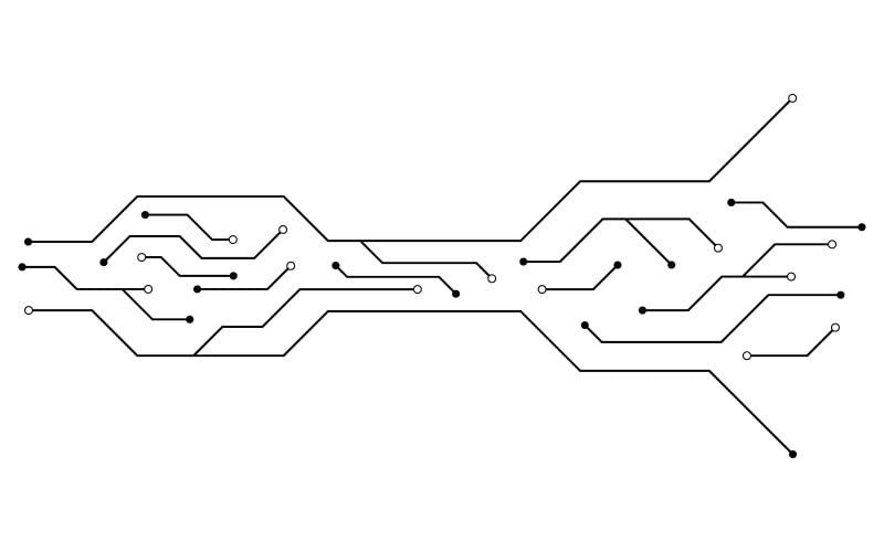 Digitaal circuit Modern illustratie ontwerp sjabloon v.8
