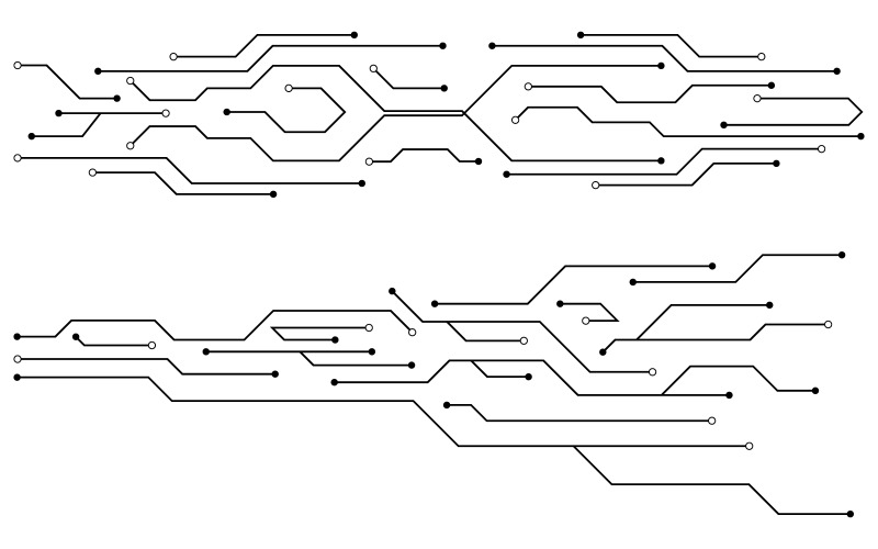 Digitális áramkör Modern illusztráció tervezősablon v.15