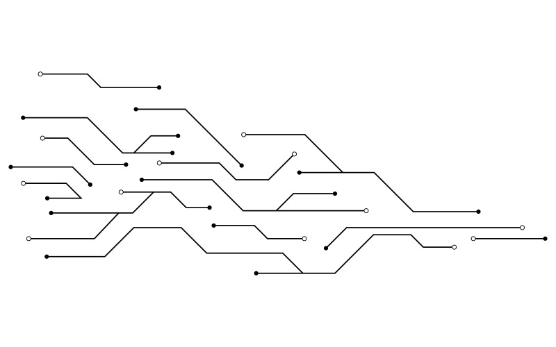 Digitális áramkör Modern illusztráció tervezősablon v.18