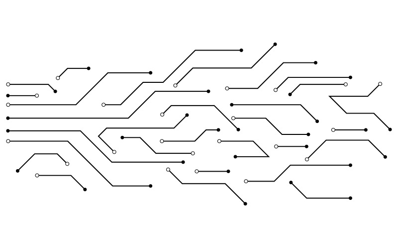 Modelo de design de ilustração moderna de circuito digital v.17