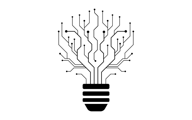 Šablona návrhu digitálního obvodu moderní ilustrace v.23