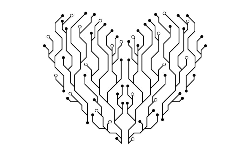 Šablona návrhu digitálního obvodu moderní ilustrace v.32
