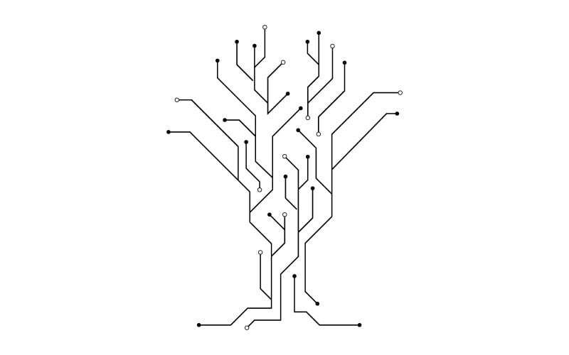 数字电路现代插画设计模板 v.30
