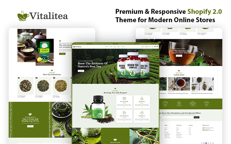VitaliTea – dokonalé téma Shopify pro značky čajů a bylinné nálevy