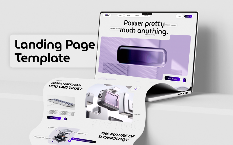 SYNC – Modèle Figma pour technologie moderne (mise à jour)