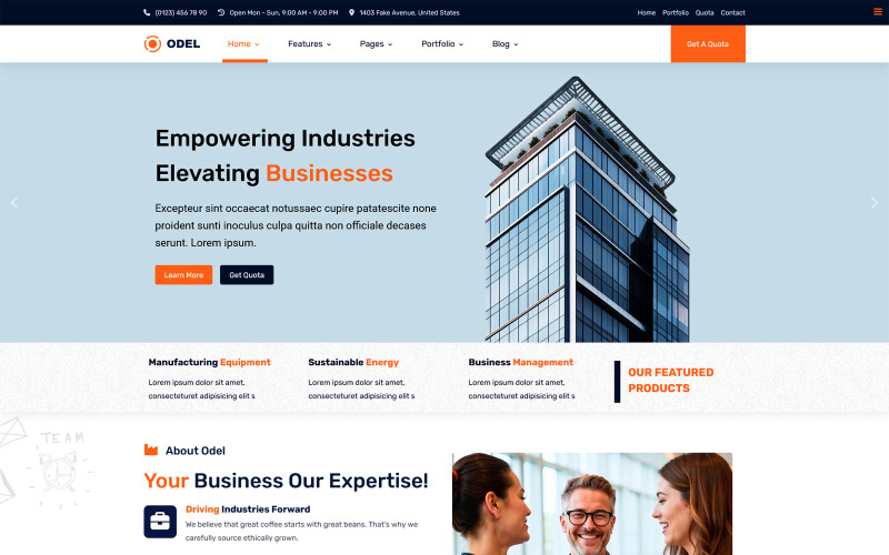 Odel 商业行业 Joomla 模板