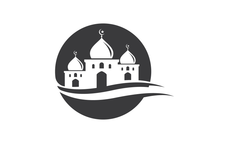 Мечеть Ісламська векторний логотип ілюстрація шаблону дизайну v.17