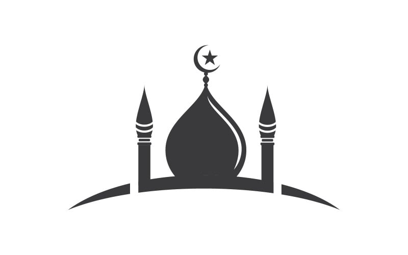 Mosque Islamic Vector logo illustration Malldesign v.14