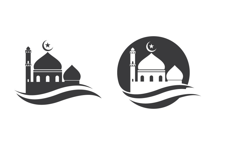 Mosque Islamic Vector logo illustration Malldesign v.15