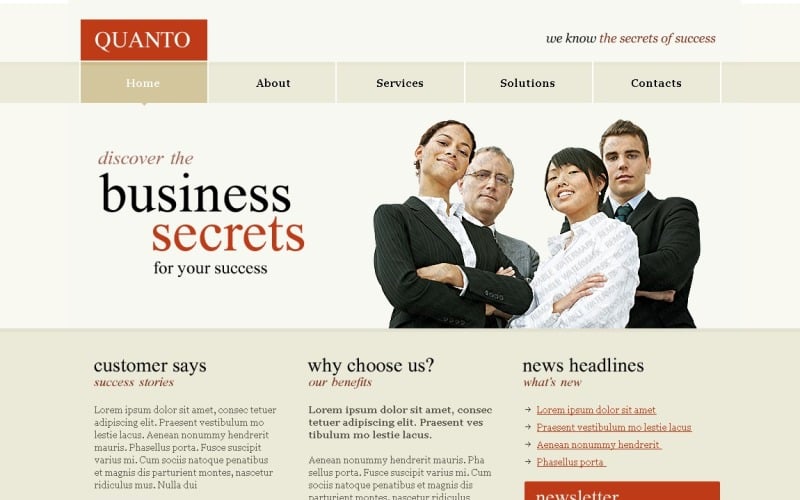 Free Business Services Website Template